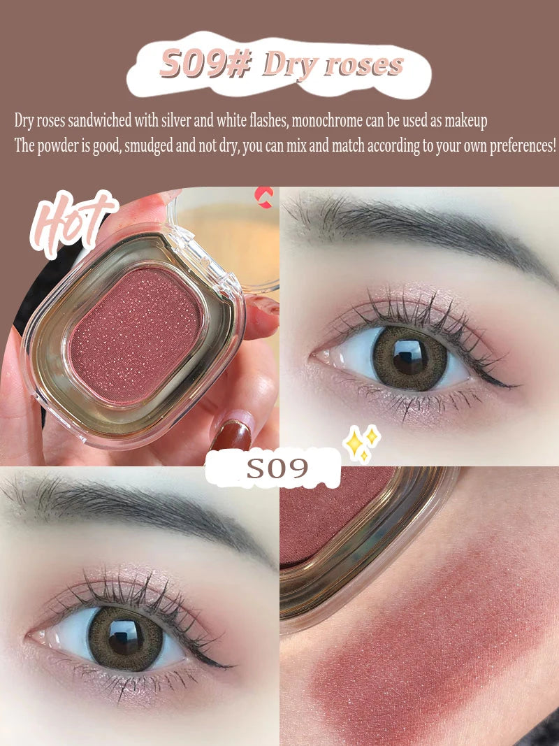 Rose Brown Monochrome Eyeshadow Palette 9 Colors Matte Grey Glitter Shadow Contouring Powder Pigment Eye Primer Beauty Makeup