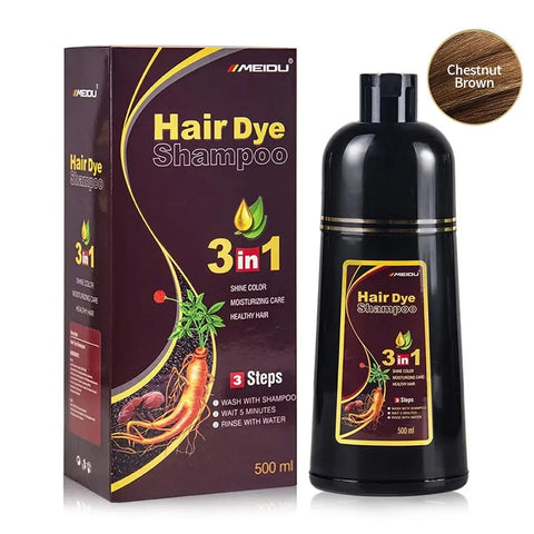 Hair Dye Shampoo 3 In 1 Instant Coloring Shampoo Natural Treatment For Hair Shampoo Large Capacity Head Shoulder Shampoo