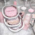 LEEINTO color-glowing high-gloss powder pearlescent powder brightens up the make-up eye shadow disc