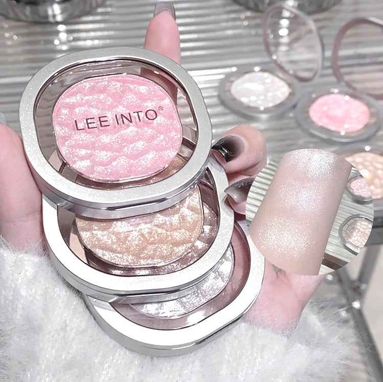 LEEINTO color-glowing high-gloss powder pearlescent powder brightens up the make-up eye shadow disc