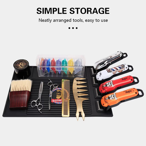 Silicone Barber Magnetic Tray Hairdressing Antiskid Storage Mat Non-Slip Heat Resistant Salon Table Cushion Pad