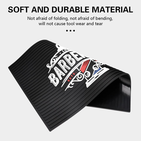 Barber Mat Barbershop Magnetic Mats Anti-slip Flexible Rubber Scissors Storage Pad Salon Heat Resistant Hairdresser Organizer