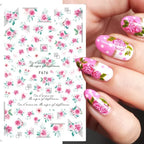 1pcs Sakura Flower 3D Nail Stickers White Cherry Blossom Nail Art Decals Spring Summer Adhesive Slider Decor Wedding Manicure