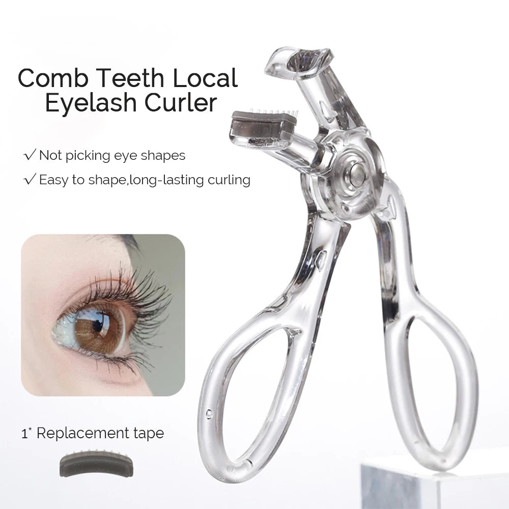 Portable One-Clip Curling Comb Tooth Lashes Wide-Angle or Partial Eyelash Curler Sunflower Eyelash Curler Cosmetic Eyes Beauty