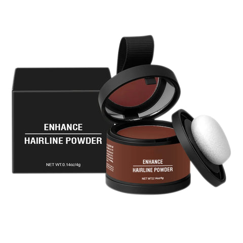 Powder (light Brown) Hair Root, Immediately Hair Color Shadow Covers Gray Hair, Hair Is Moisturized, Naturally Modified Hair Top