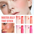 Cooling Water Jelly Tint Stick 3 In 1 Cheek Lip Tinted Matte Stick Blush Cheek Moistured Contour Makeup Lip Eyes Cream Brig R4W4