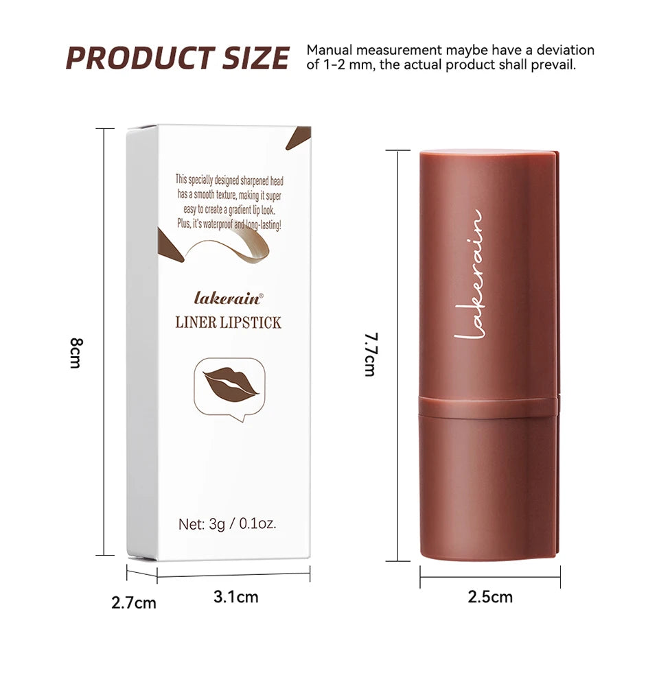 Matte Lip Makeup Kit 2pcs Waterproof Long Lasting Lip Liner and Lip Oil Combo Red Brown Pink Nude Tones Lipstick Set