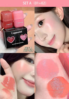 Cappuvini Mini Moisturizing Liquid Blush Energetic Pink Cheek Rouge Korean Style Blusher Long-Lasting Easy to Apply