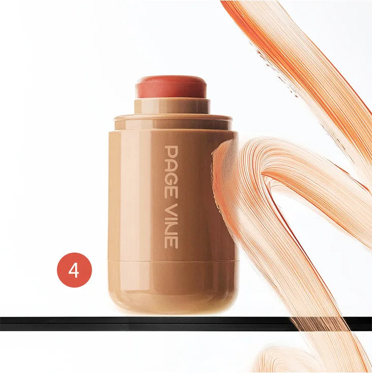 New Blush Stick 3-in-1 Cheek Lip Tinted Moistured Blush Stick Silky Brighten Blush Cream Blusher Cosmetics Tubes Matte Contour
