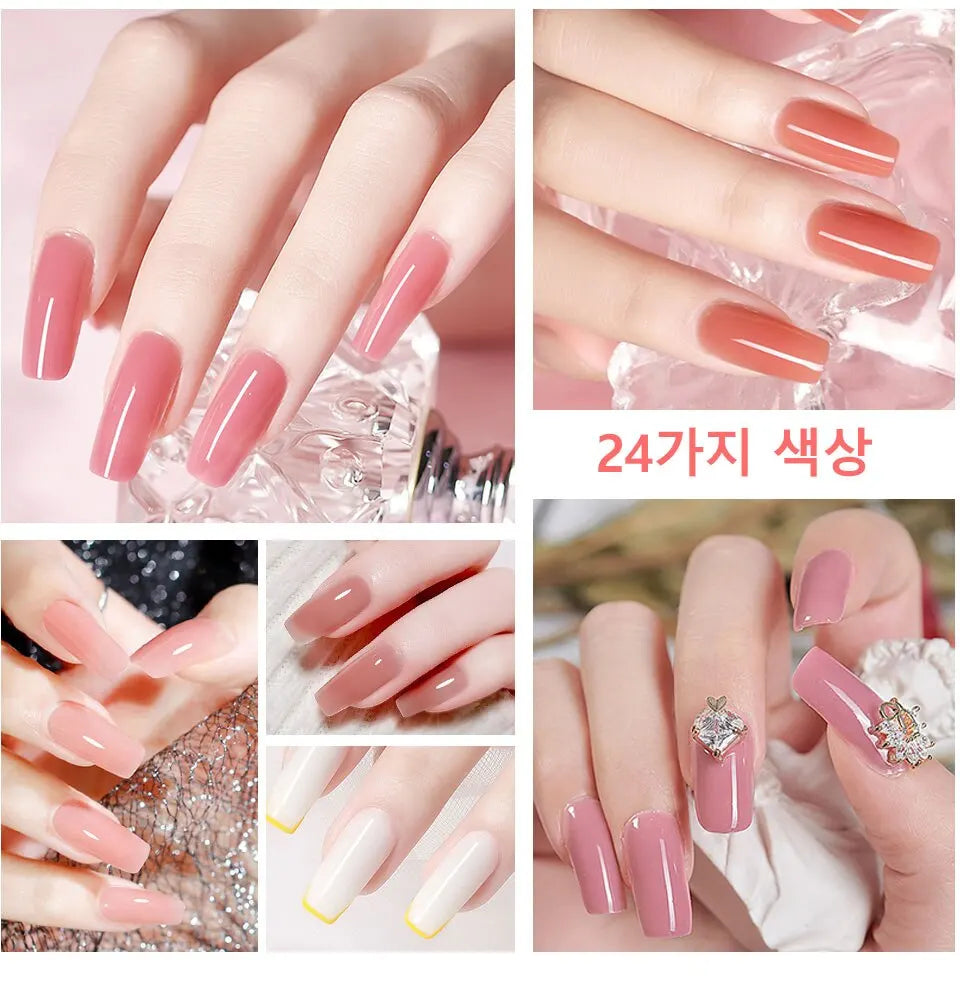 Poly Nail Gel Set 6W LED Lamp Full Manicure Set Vernis Semi Permanent Quick Extension Nail Kit Gel Set For Nails Tool Kit