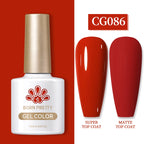 BORN PRETTY 10ml Gel Nail Polish Gel 130 Colors Semi Permanent Solid Nail Gel Varnish Soak Off UV Gel for Base Top Coat