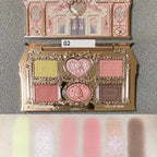 Flower Knows Moonlight Mermaid Eyeshadow Delicate Matte Glow Shimmer Chameleon Waterproof 5 Color Glitter Eye Shadow Palette