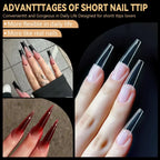 250/500/600pcs Soft Gel False Tips Natural Sculpted Ballet Coffin Almond Fake Nails Full Cover Press On Nails DIY Nail Supplies