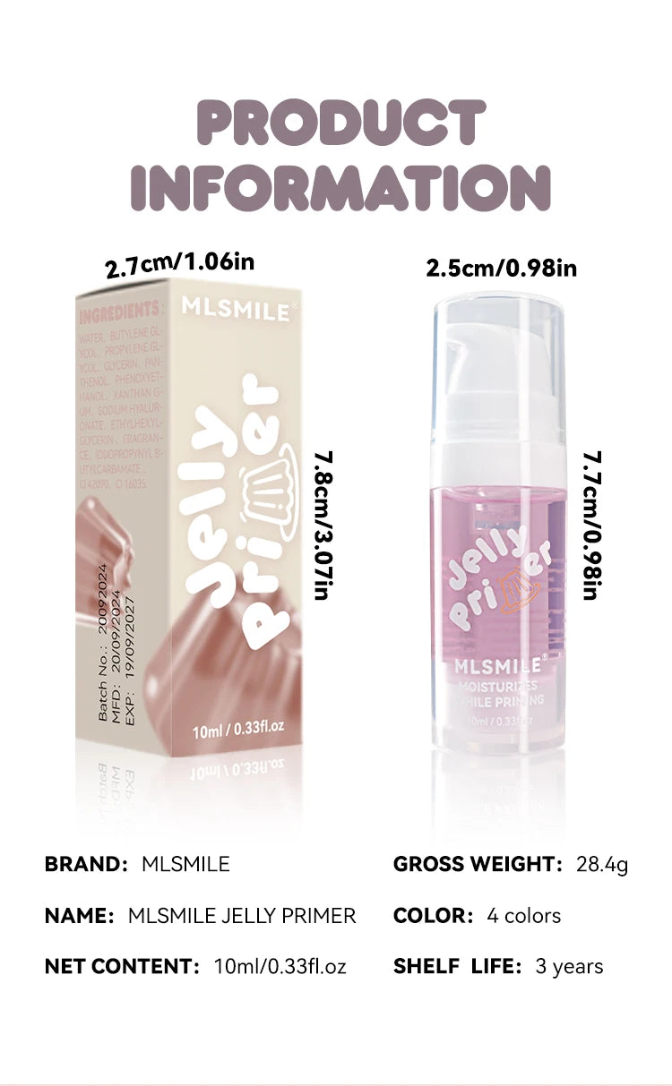 Transparent Jelly Primer Makeup Base Invisible Pore Oil-control Matte Finish Long Lasting Makeup Holding Pre Makeup Primer Gel