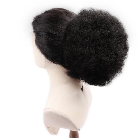 Large Afro Puff Ponytail Extensions Clip In Drawstring Ponytail Heat Resistant Synthetic Afro Curly Pony Tail Hair Pieces