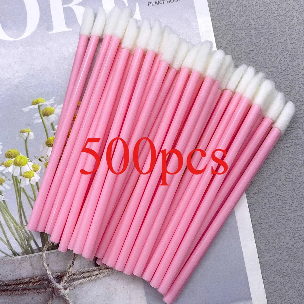500pcs Lip Brush Eyelash Wands Applicators Disposable Lip Brush Lipstick Brush Lip Gloss Applicator Wands Makeup Beauty Tool