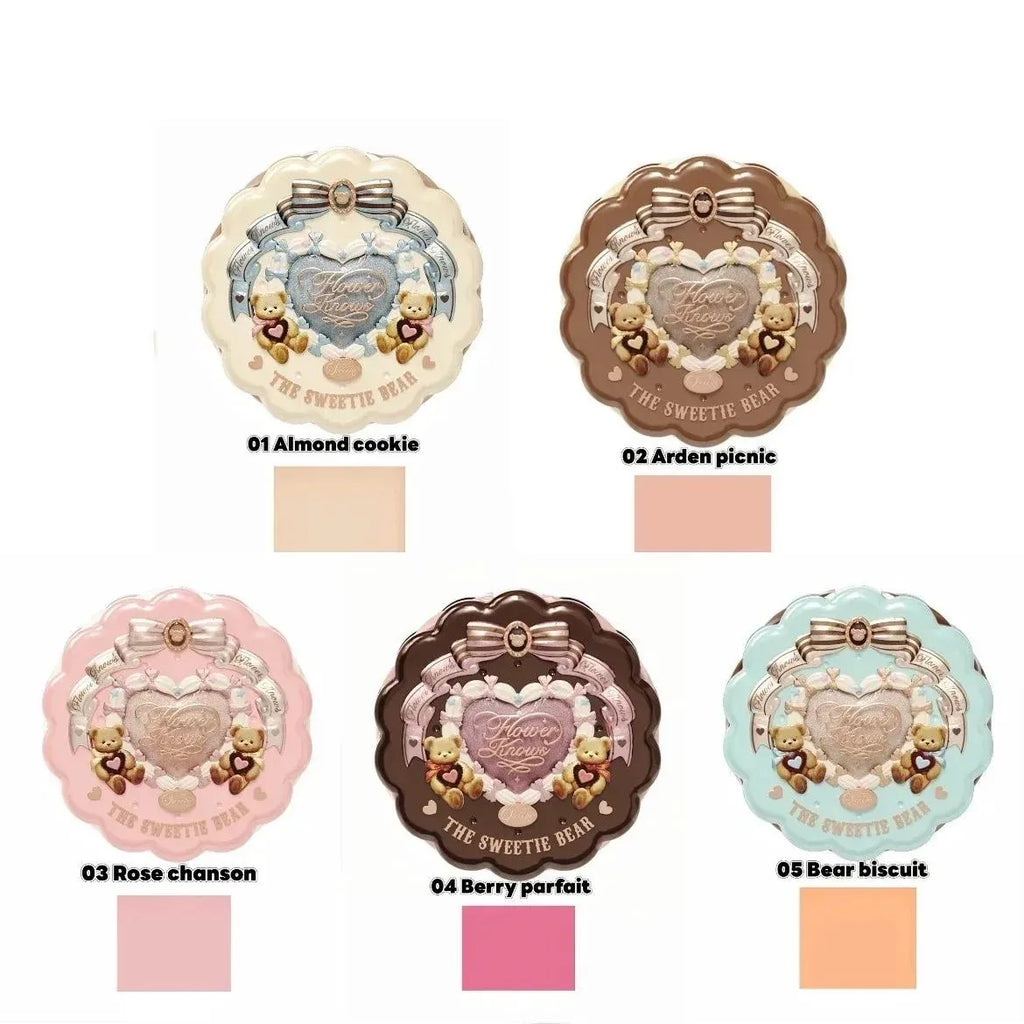 Flower Knows Strawberry Rococo Series Embossed Blush 5g Blush Powder Berry Mary Blusher Palette Makeup Profesional