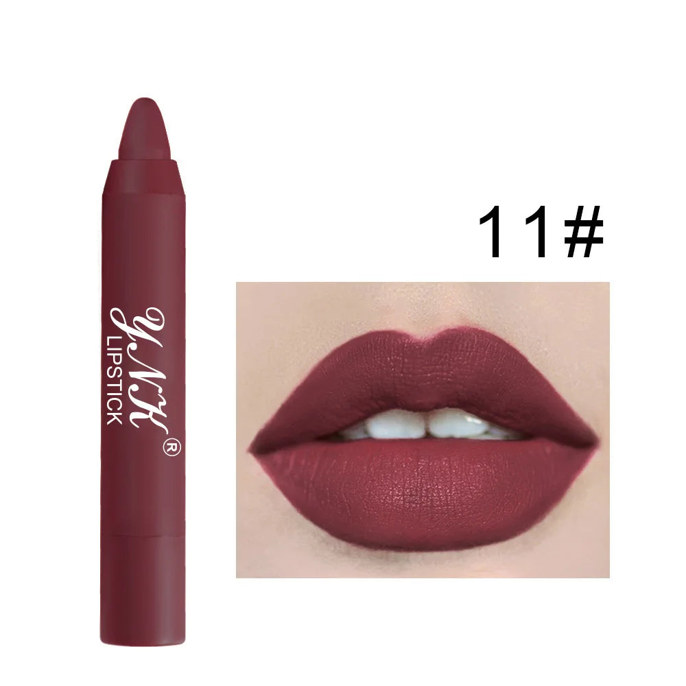 1PC Pink Series Velvet Matte Lipstick Pen Waterproof Long Lasting Red Lipstick Makeup Lip Tint Pen Cosmetic Makeup