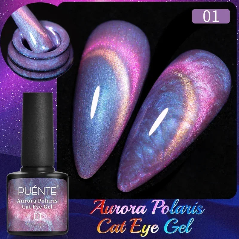 PUENTE 5ml Metallic Painting Liner Gel Polish Bright Mirror Effect Semi-Permanent UV Nail Varnish For Stunning French Nail Art