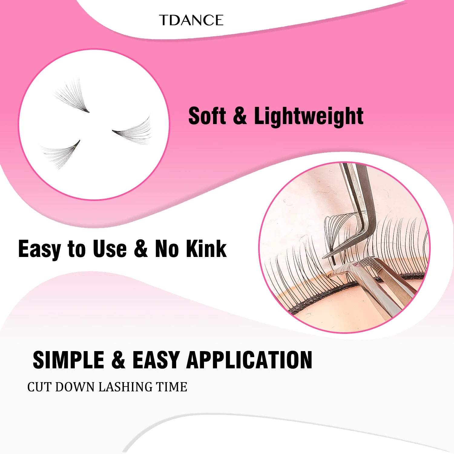 TDANCE 500 Fans Loose Fan Lashes Eyelash Extensions 5D 6D 8D 10D Pointy Base Premade Medium Stem Sharp Thin Russian VolumeLash