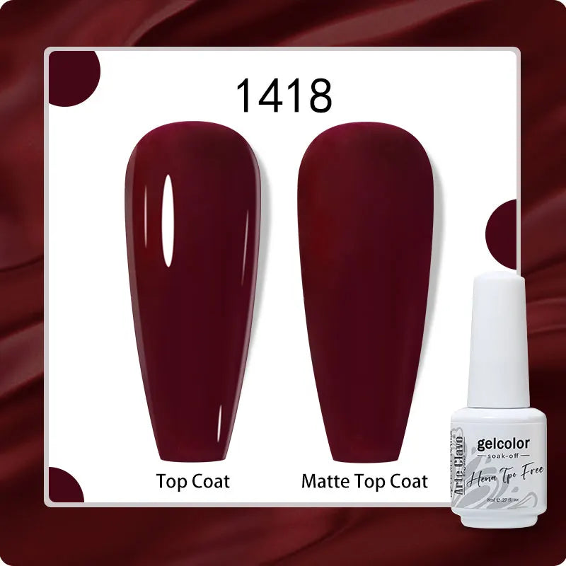 Arte Clavo 8ml HEMA TPO Free Gel Nail Polish Nail Art Manicure Semi Permanent Gel UV Hybrid Varnishes Base Top Coat Enamels New