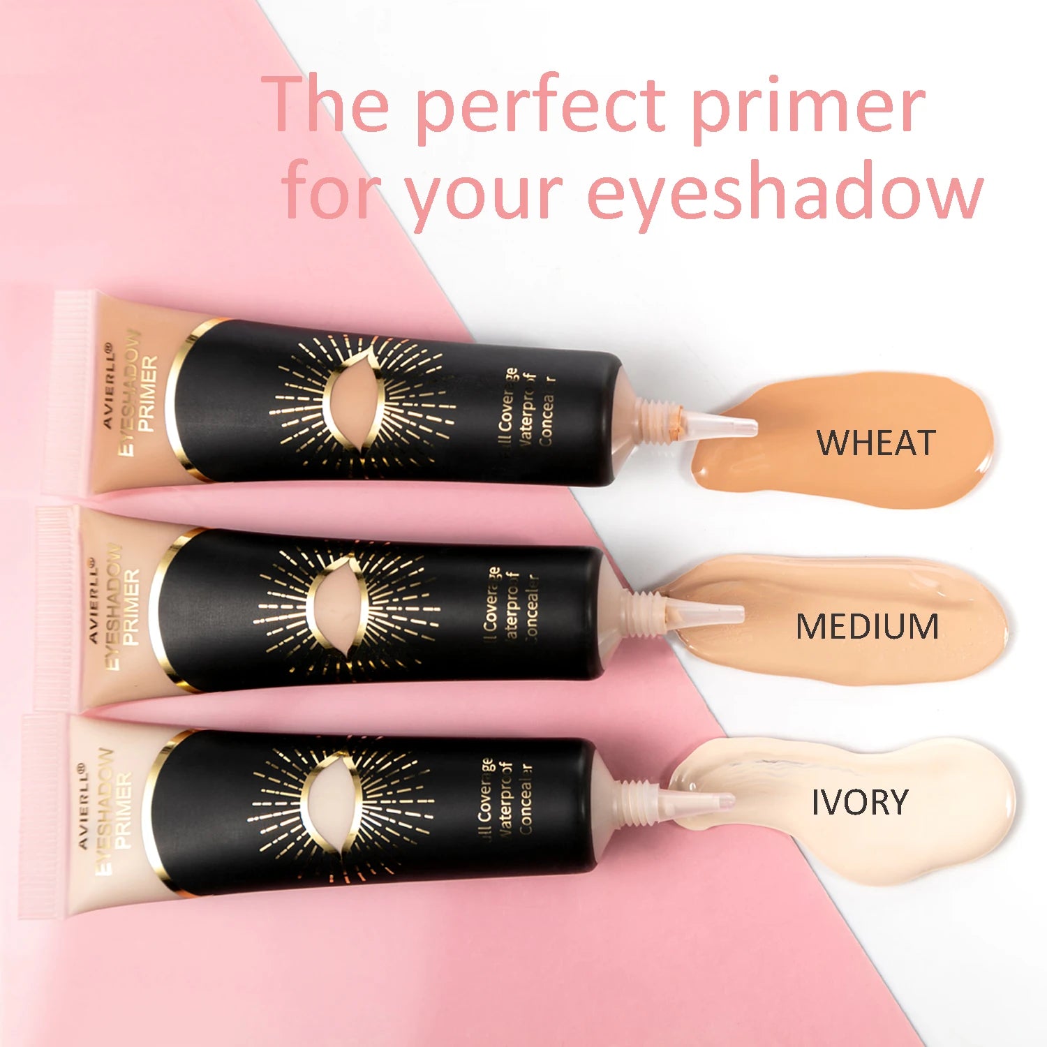 Long-Lasting Matte Eyeshadow Primer: Waterproof, Full-Coverage Eye Makeup Base in Medium Cream Form