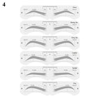 Reusable Eyebrow Stencil Set Soft Ruler Brow Definer Eye Brow Drawing Guide Styling Shaping Grooming Template Card Makeup Tools