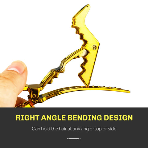 Professional Alligator Clip for Salon Hairdressing Hair Clips Styling Tools Accessories Golden Hair Cutting Sectioning Clips