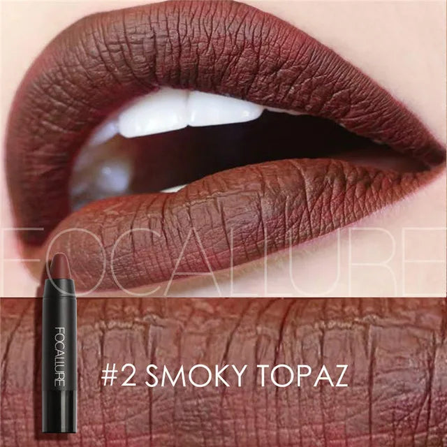 Focallure Matte Lipstick 19 Colors Waterproof Matte Lipsticks Soft Texture Lip Stick Cosmetic Sext Red Nude Lip Makeup Batom