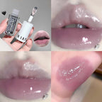 Clear Transparent Grey Purple Lip Gloss Hydrating Drying Lips Mirror Lip Glaze Tint Plumper Moisturizing Crystal Lip Oil Makeup