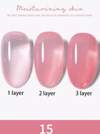 1-30pcs PSK Nude Pink Color Nail Art Ice Transparent Bare Color Nail Enamel 2026 New Net Red Popular White Gel Nail Polish