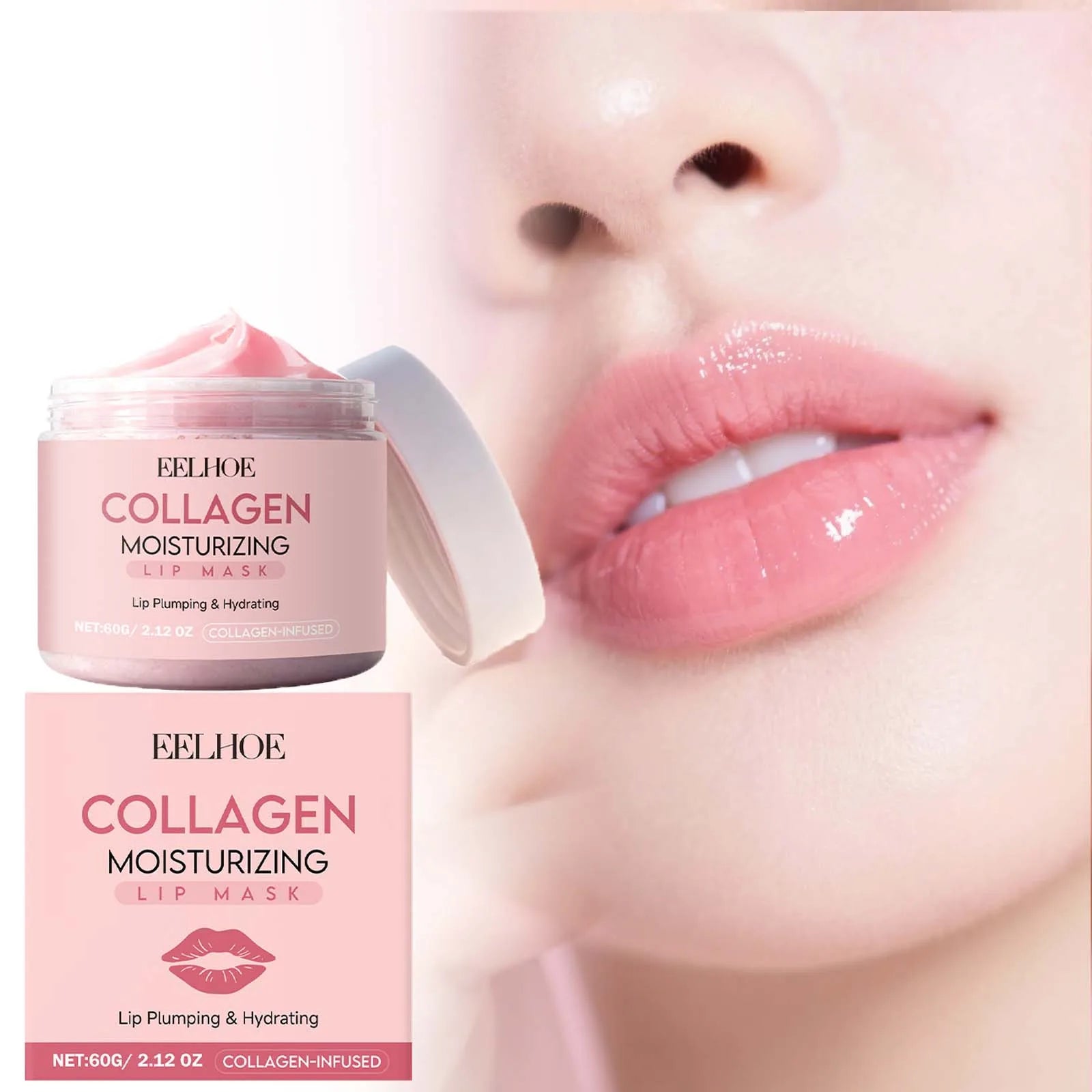 Collagen Lip Mask Overnight Repair Moisturizing Nourishing Treatment for Dry Flaky Lips Women's Lip Care Essential Fade Lip Line