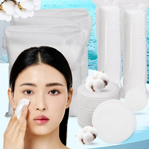 100/1000pcs Disposable Cosmetic Cotton Pads Soft Breathable Double-sided Round Facial Cleaning Makeup Nail Polish Remove Pads