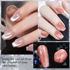 6 Colors Cat'S Eye Magnetic Nail Gel Set, Semi-Permanent UV LED Soak Off Nail Art, Smooth Intense Pigmentation, Odorless, Toxin-