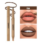 Luxury Matte Lip Liner Long-Lasting Smooth Brown Application for Perfect Outline & Filling, Versatile Shades for All Skin Types