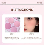 4 Colors Blush Powder Face Makeup Set Mixed Sweet Warm Colors Matte Cheek Powder Facial Beauty Cosmetic Makeup Blush