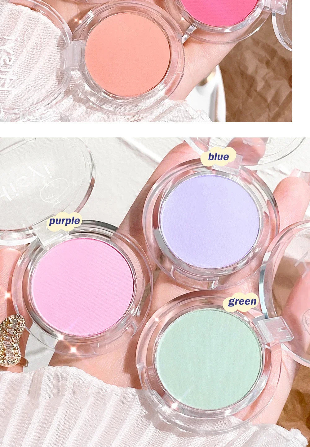 Monochrome Blush Palette Rose Orange Soft Mist Girl Blusher Powder Natural Face Makeup Matte Peach Rouge Contour Shadow Palette