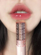 Cherry Pink Waterproof Mirror Finish Water Lip Gloss Nude Brown Clear Tint Glass Lip Oil Liquid Makeup for Luminous Look