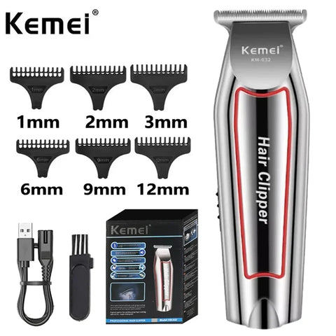 Kemei Hair Clipper for Men Cordless Beard Trimmer Hair Trimmers Set Shaver Hair Cutting Machine Clippers for Barber KM-032
