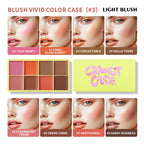 8-Color Blusher Cream Plate Highlighter Palette Face Blush Cosmetics Long Lasting Waterproof Concealer Natural Look Matte Makeup
