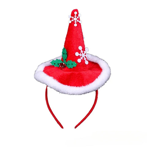 Christmas Headbands Xmas Tree Santa Hat Hair Band 2024 Christmas Decorations for Home Girls Women 2025 New Year Gifts navidad