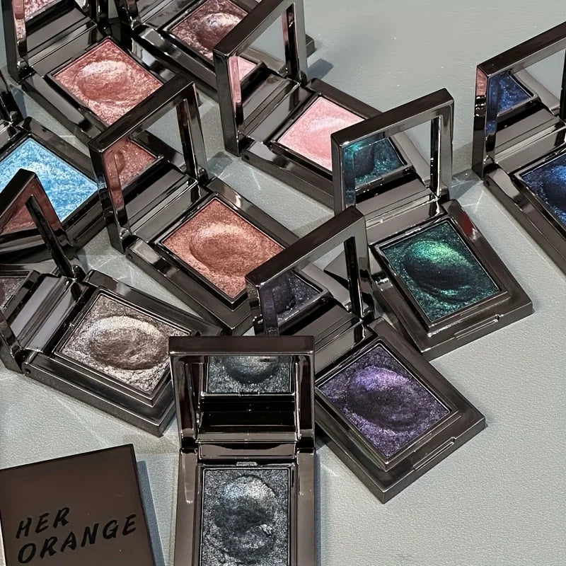 Monochrome Eye Shadow, Flashing, Brightening, Long-Lasting Color, Waterproof and Sweat-Proof, Natural Cosmetics for Creating Exquisite Eye Makeup, Music Festival Party Role-Playing