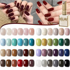 XEIJAYI 6Pcs 15ML Jelly Ice Transparent Nude Green Blue Green And Colorful And Pure Gel Nail Polish Set Peelable UV LED Gel Poli