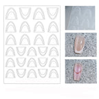 1pcs Hollow Lace Simple Fashion French Nail Stickers Self-Adhesive Slider Nail Art Decals Decoration DIY Nail Art Accessories