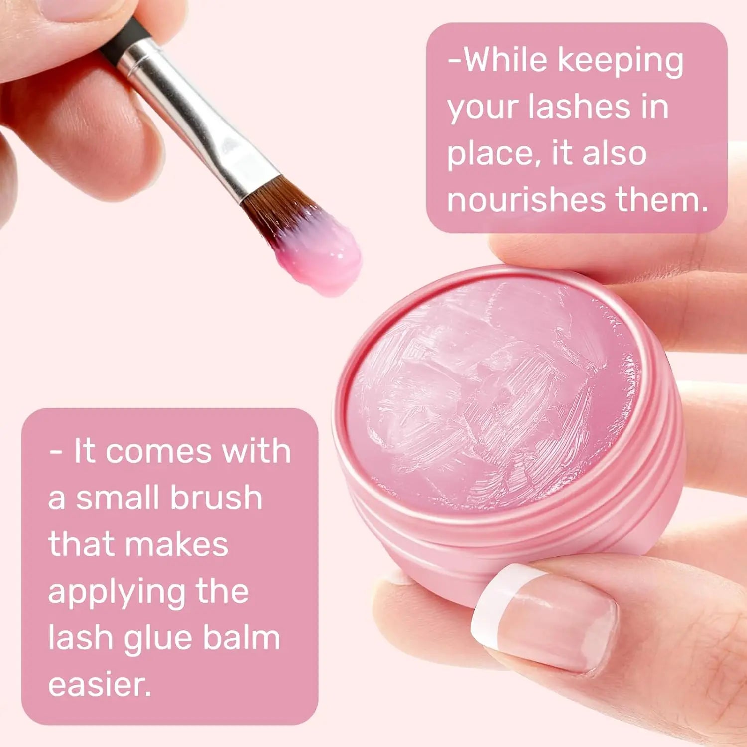 PERMANIA 10g Lash Lift Glue Peach Eyelash Glue Balm For Eyelash Perming and Brow Lamination Lash Curling Adhesive For Home Use