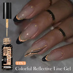 LILYCUTE 5ml Super Bright Silver Metallic Painting Liner Gel Nail Polish Drawing Stripe Graffiti Mirror Pull Line UV Gel Varnish