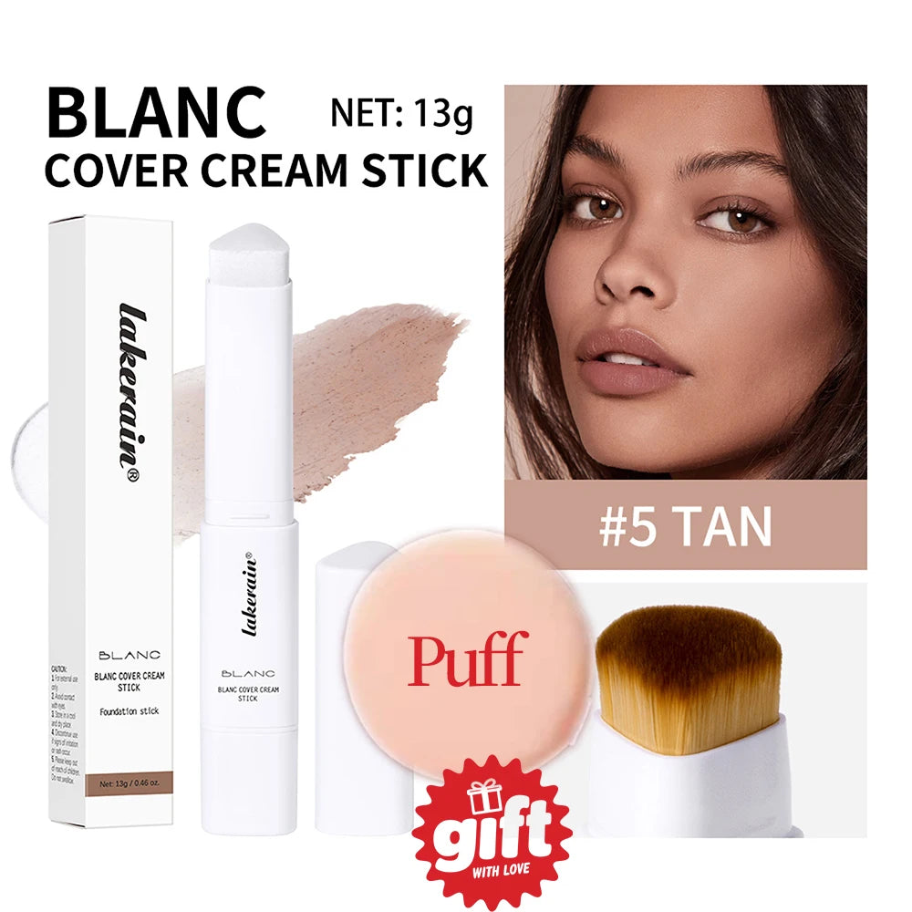 2-in-1 Color-Changing Foundation Stick Liquid Lightweight Moisturizing Brightening Foundation Color Changing For All Skin Types