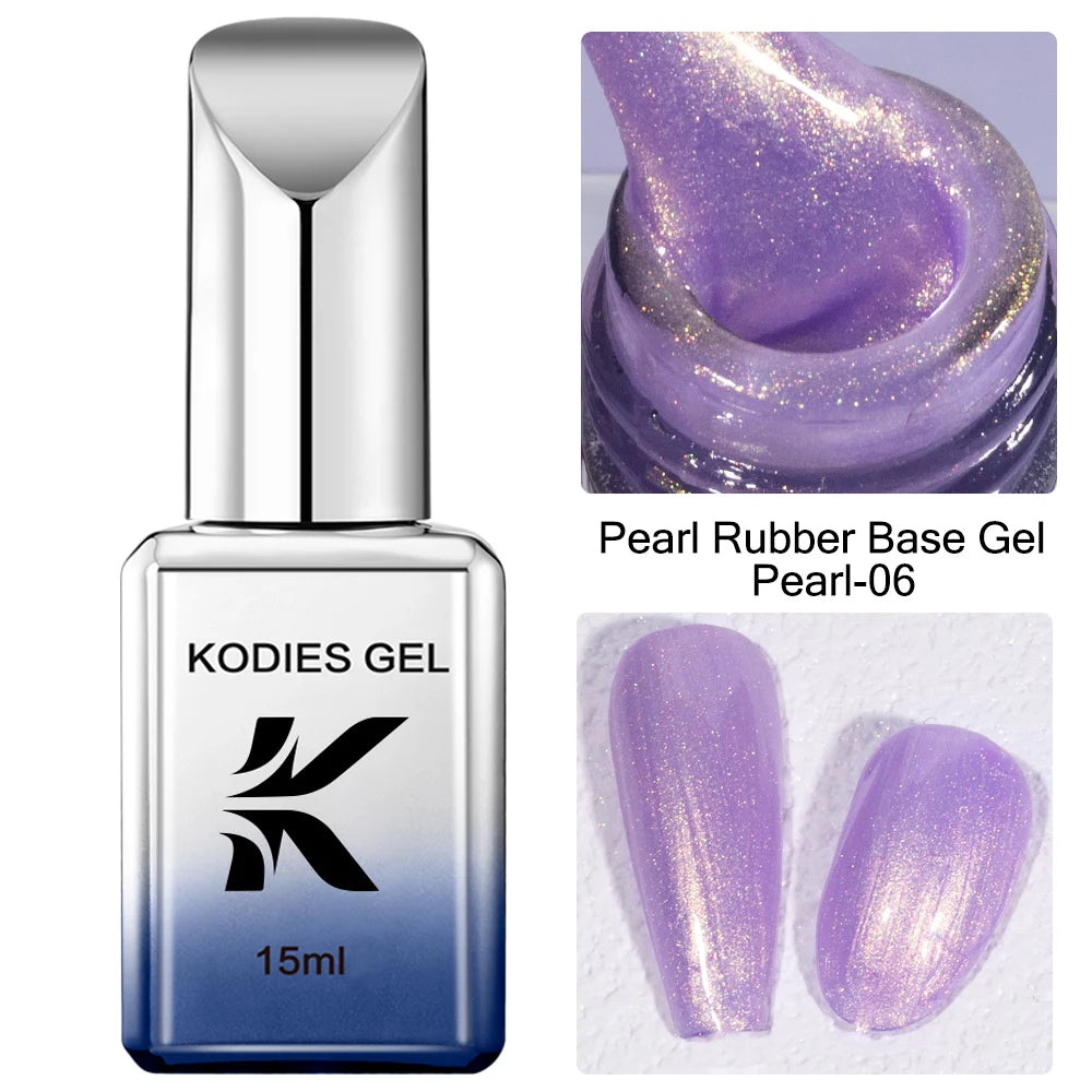 KODIES GEL Professional Nail Gel Polish Natural Camouflage Rubber Base Gel Color Pearl Semi Permanent UV/LED Hybrid Gel Varnish