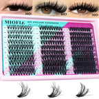 MIOFIA Wispy Thick Lashes Cluster 50D 80D 100D 150D Natural Fluffy False Eyelash Extension Cat Eye Lashes Mixed Tray Makeup