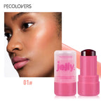 Rouge Jelly Eye Lipstick Blush Stick 3-in-1 Makeup Lip Gloss Cheek Moisturizing Natural Lasting Contour Stick Cosmetics